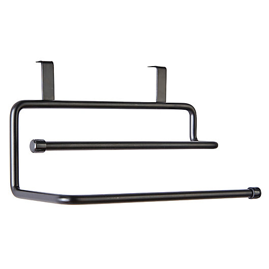 Squared Away Over The Cabinet Towel, Over Cabinet Towel Bar Black