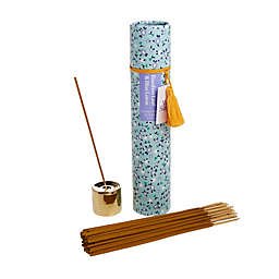 Wild Sage™ Bamboo Leaf & Blue Lotus 50-Count Incense Sticks and Holder Set