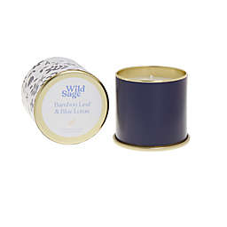 Wild Sage™ Bamboo Leaf & Blue Lotus 10 oz. Candle Tin in Blue Floral