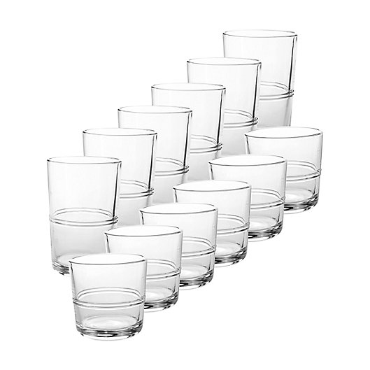 Alternate image 1 for Our Table™ Banded Drinking Glasses (Set of 12)