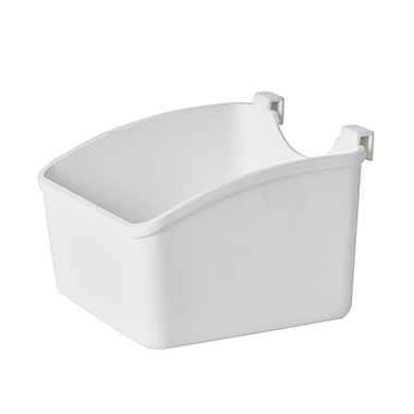 Simply Essential&trade; Adjustable Plastic Bath Caddy in White. View a larger version of this product image.