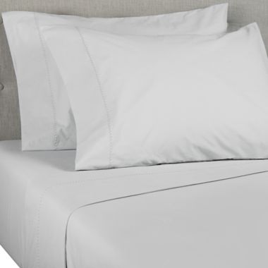 Wild Sage&trade; Brushed Cotton Percale 300-Thread-Count Twin Sheet Set in Lunar Rock. View a larger version of this product image.