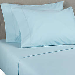 Wild Sage™ Brushed Cotton Percale 300-Thread-Count Twin Sheet Set in Strato Blue