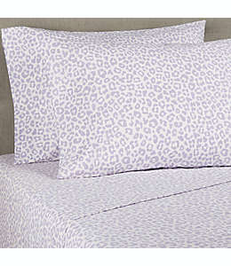 Funda para almohada estándar/queen de algodón percal Wild Sage™ color gris leopardo