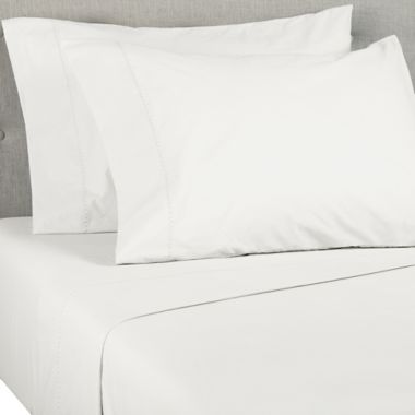 Wild Sage&trade; Brushed Cotton Percale 300-Thread-Count Twin Sheet Set in Coconut Milk. View a larger version of this product image.