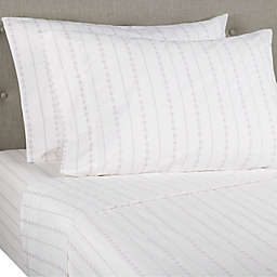 Wild Sage™ Brushed Cotton Percale 300-Thread-Count Queen Sheet Set in Floral Stripe