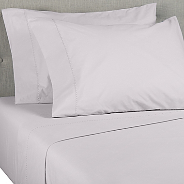 Wild Sage&trade; Brushed Cotton Percale 300-Thread-Count Queen Sheet Set in Hushed Violet. View a larger version of this product image.