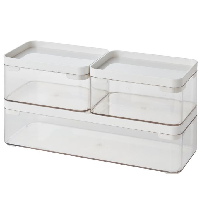 Simply Essential™ Stackable Bath Storage Bins (Set of 3) Bed Bath and