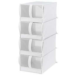 Simply Essential™ Mesh Shoe Boxes in White (Set of 4)