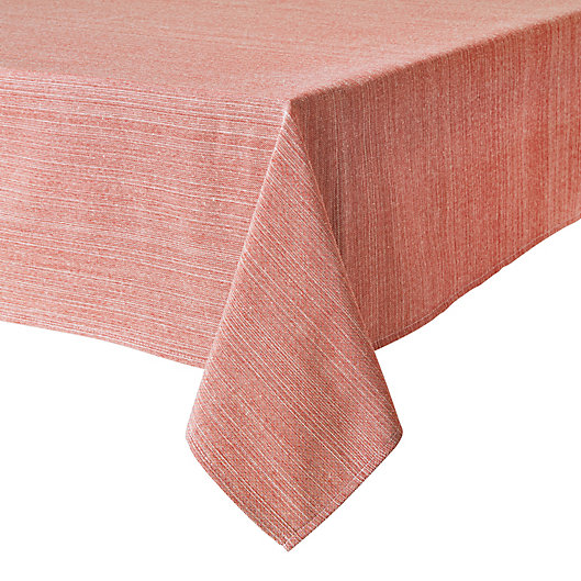 Alternate image 1 for Our Table™ Textured 60-Inch x 84-Inch Oblong Tablecloth in Red
