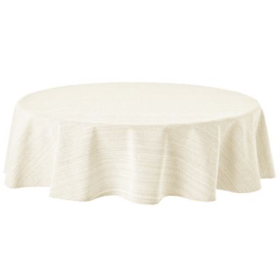 Our Table&trade; Textured 70-Inch Round Tablecloth in White