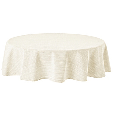 Our Table&trade; Textured 90-Inch Round Tablecloth in White. View a larger version of this product image.