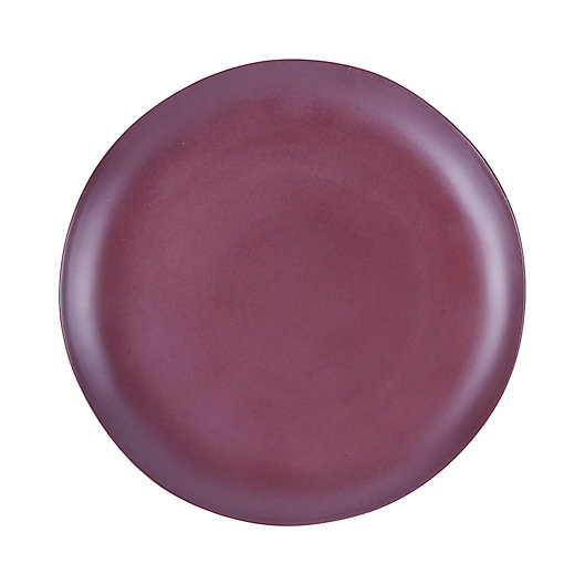 Alternate image 1 for Bee & Willow™ Melamine and Bamboo Dinner Plate in Dark Red