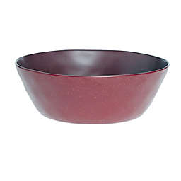 Bee & Willow&trade; Melamine and Bamboo Salad Bowl in Dark Red