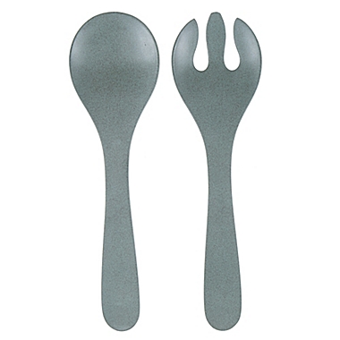 Bee & Willow&trade; 2-Piece Melamine and Bamboo Serving Utensils Set in Green. View a larger version of this product image.