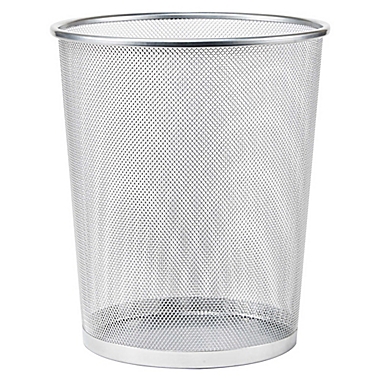 Simply Essential&trade; Mesh Metal 22.7-Liter Wastebasket in Silver. View a larger version of this product image.