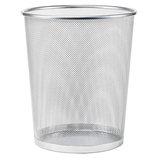 Alternate image 1 for Simply Essential™ Mesh Metal 22.7-Liter Wastebasket in Silver