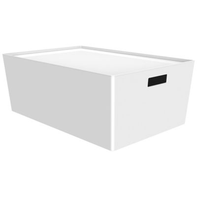 Simply Essential&trade; Large Stackable Storage Box with Lid in White