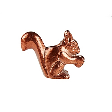 2-Piece Acorn and Squirrel Metal Taper Candle Holder Set in Copper. View a larger version of this product image.