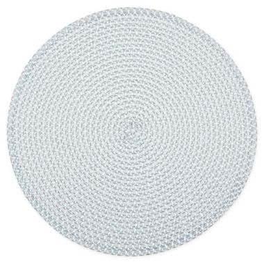 Simply Essential&trade; Round Braided Placemat in Blue. View a larger version of this product image.