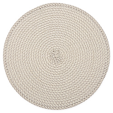 Simply Essential&trade; Round Braided Placemat in Sand. View a larger version of this product image.