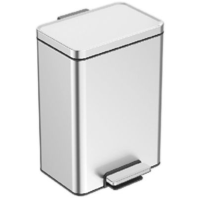 Squared Away&trade; Stainless Steel 16.7-Liter Rectangular Step-On Trash Can