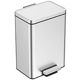 Squared Away™ Stainless Steel 16.7-Liter Rectangular Step-On Trash Can