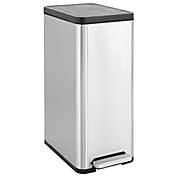 Squared Away&trade; Stainless Steel 50-Liter Vertical Dual Compartment Step-On Trash Can