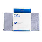 Alternate image 3 for Simply Essential&trade; 10-Pack Microfiber Cloth in Black/Blue