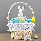 Space Wicker Easter Basket with Drop-Down Handle