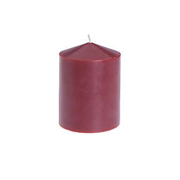 Harvest Unscented Small Pillar Candle in Red
