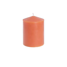 Harvest Unscented Small Pillar Candle in Orange