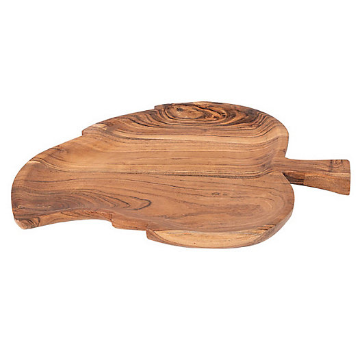 Alternate image 1 for Bee & Willow™ 18-Inch Leaf Acacia Wood Serving Platter in Natural