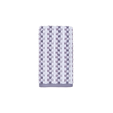 Wild Sage&trade; Pebble Stripe Hand Towel in Grey. View a larger version of this product image.