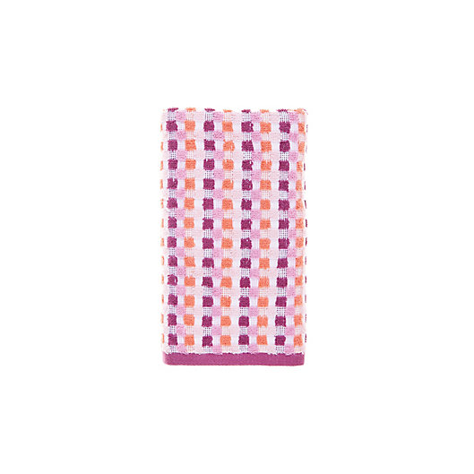 Alternate image 1 for Wild Sage™ Pebble Stripe Hand Towel in Warm Red