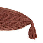 Alternate image 1 for Bee &amp; Willow&trade; Cozy Knit Tassel Square Throw Pillow in Rose