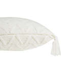 Alternate image 1 for Bee &amp; Willow&trade; Cozy Knit Tassel Square Throw Pillow in Ivory