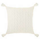 Alternate image 0 for Bee &amp; Willow&trade; Cozy Knit Tassel Square Throw Pillow in Ivory