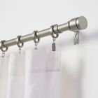 Alternate image 1 for Simply Essential&trade; Deco 18 to 36-Inch Adjustable Single Curtain Rod Set in Silver