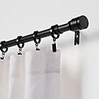 Alternate image 1 for Simply Essential&trade; Deco 18 to 36-Inch Adjustable Single Curtain Rod Set in Black