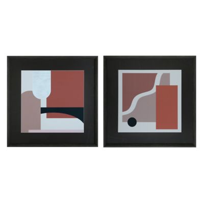 Studio 3B&trade; Abstract Shapes 30-Inch x 30-Inch Framed Art Prints (Set of 2)