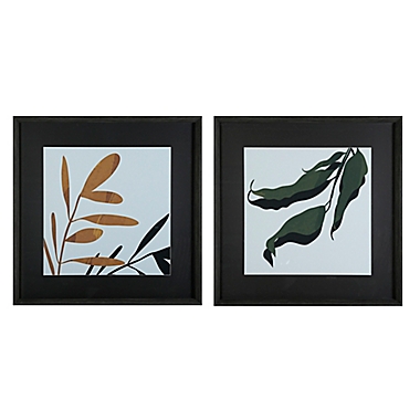 Contrast Botanical 30-Inch x 30-Inch Framed Art Prints (Set of 2). View a larger version of this product image.