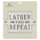 Alternate image 1 for Bee &amp; Willow&trade; "Lather-Rinse-Repeat" Metal Wall Art in Black/White