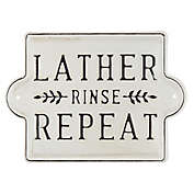 Bee &amp; Willow&trade; &quot;Lather-Rinse-Repeat&quot; Metal Wall Art in Black/White