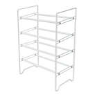 Alternate image 0 for Simply Essential&trade; 4-Tier Expandable Metal Shoe Rack in Bright White