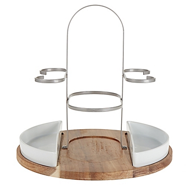 Our Table&trade; Hayden Wine &amp; Cheese Caddy in White. View a larger version of this product image.