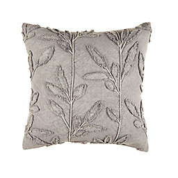 Bee &amp; Willow&trade; Embroidered Floral Square Throw Pillow in Grey