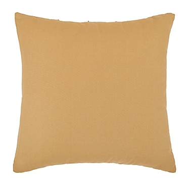 Bee &amp; Willow&trade; Embroidered Botanical Square Throw Pillow in Gold. View a larger version of this product image.