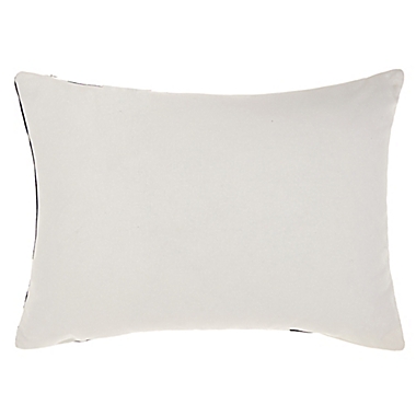 Studio 3B&trade; Abstract Wave Oblong Throw Pillow in Natural/Navy. View a larger version of this product image.