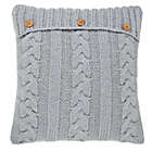 Alternate image 0 for Bee &amp; Willow&trade; Cable Knit Throw Pillow with Buttons in Blue